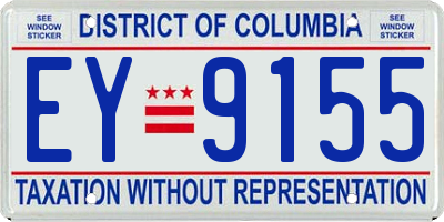 DC license plate EY9155