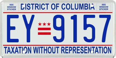 DC license plate EY9157