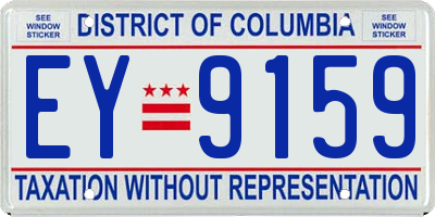 DC license plate EY9159