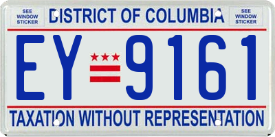 DC license plate EY9161