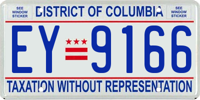 DC license plate EY9166