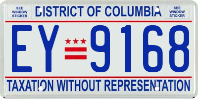 DC license plate EY9168