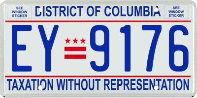 DC license plate EY9176