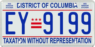 DC license plate EY9199