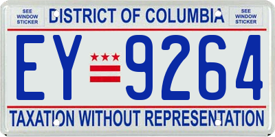 DC license plate EY9264