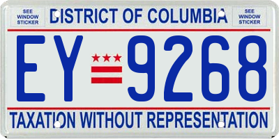 DC license plate EY9268