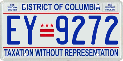 DC license plate EY9272