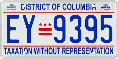 DC license plate EY9395