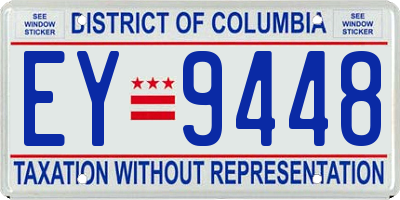 DC license plate EY9448