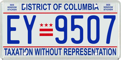 DC license plate EY9507