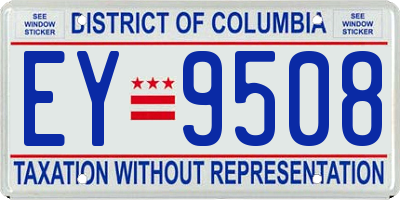 DC license plate EY9508