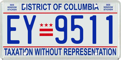 DC license plate EY9511