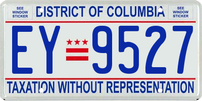 DC license plate EY9527