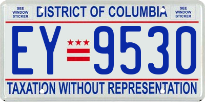 DC license plate EY9530