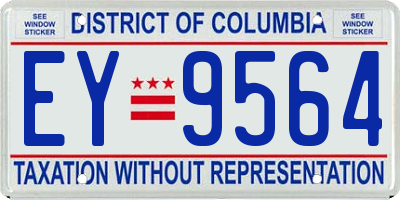 DC license plate EY9564