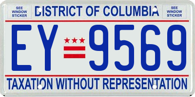 DC license plate EY9569