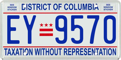 DC license plate EY9570