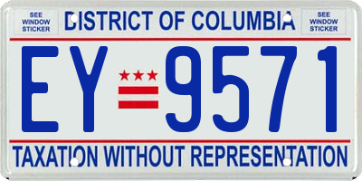 DC license plate EY9571