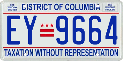 DC license plate EY9664