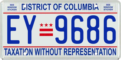 DC license plate EY9686