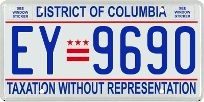 DC license plate EY9690