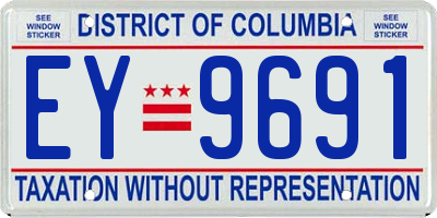 DC license plate EY9691