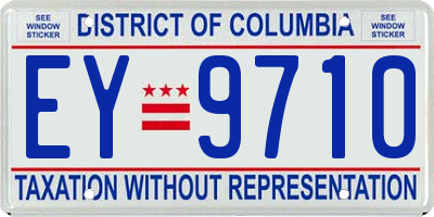 DC license plate EY9710