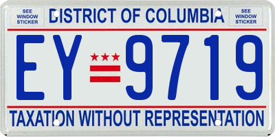 DC license plate EY9719