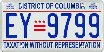 DC license plate EY9799