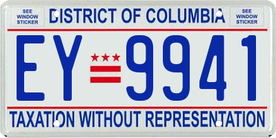 DC license plate EY9941