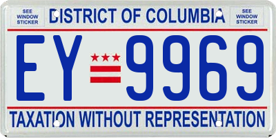 DC license plate EY9969