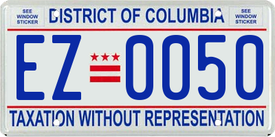 DC license plate EZ0050