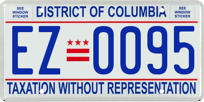 DC license plate EZ0095