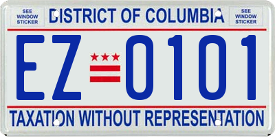 DC license plate EZ0101