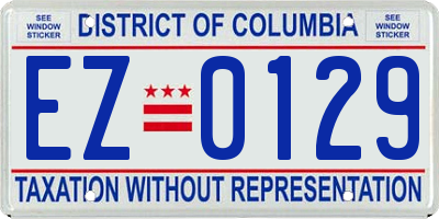 DC license plate EZ0129