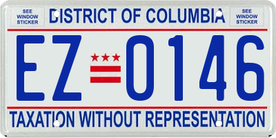 DC license plate EZ0146