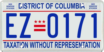 DC license plate EZ0171