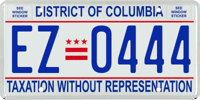 DC license plate EZ0444