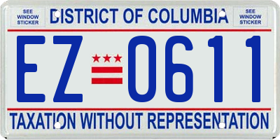 DC license plate EZ0611