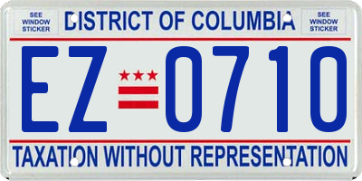 DC license plate EZ0710