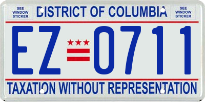 DC license plate EZ0711