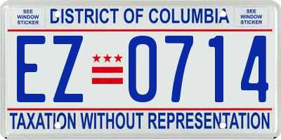 DC license plate EZ0714