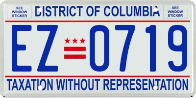 DC license plate EZ0719