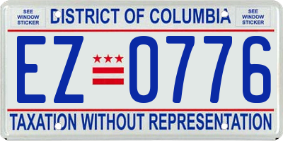 DC license plate EZ0776