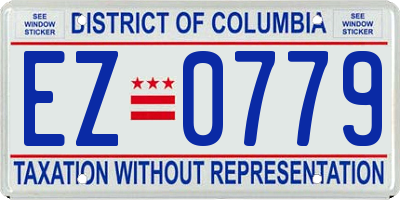 DC license plate EZ0779