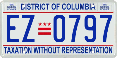 DC license plate EZ0797