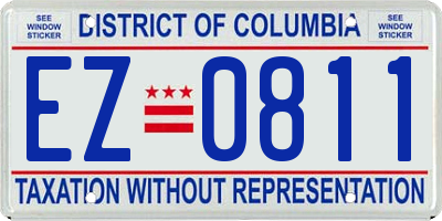 DC license plate EZ0811