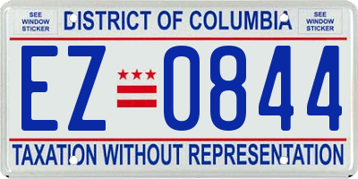 DC license plate EZ0844