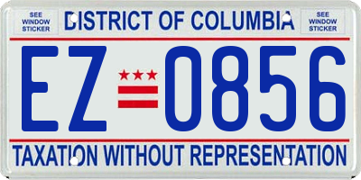 DC license plate EZ0856