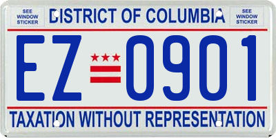 DC license plate EZ0901